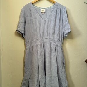 Knox Rose Soft Blue V-Neck Dress